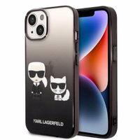 Karl Lagerfeld KLHCP14MTGKCK iPhone 14 Plus 6,7 "kietasis dėklas juodas / juodas gradientinis Ikonik Karl & Choupette