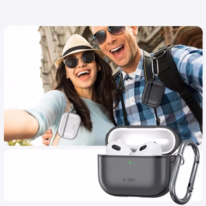 Tech-Protect silikoninis dėklas AirPods Pro 3 matinis juodas