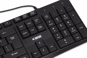 iBOX Eris USB klaviatūra, Juodas
