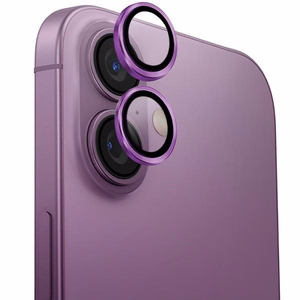 Uniq Optix aliuminio kameros objektyvo apsauginis stiklas su aplikatoriumi iPhone 16 / iPhone 16 Plus - rožinė