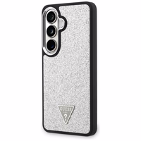 Guess dėklas Fixed Glitter Triangle MagSafe skirtas Samsung Galaxy S26 Plus sidabrinis