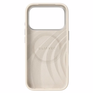 Liavec Silky dėklas su metaliniu kameros rėmeliu, skirtas Iphone 17 Pro Max smėlio spalvos