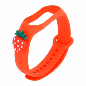 Vaikiškas dirželis Smart Band M5/M6/M7 raudona braškė