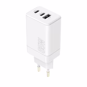 "Maxlife MXTC-08-65ACC PD QC įkroviklis 2x USB-C 1x USB 65W baltas