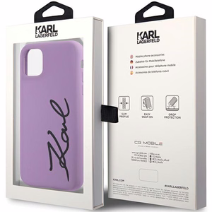 Karl Lagerfeld KLHCN61SKSVGU iPhone 11 / Xr 6.1" фиолетовый/фиолетовый хардкейс Silicone Signature