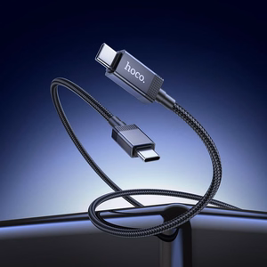 Kabelis USB C į USB C Hoco 3A 60W su ekranu 1 m X118 juodas