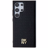 DKNY Odinis rašto metalinis logotipas Magnetinis dėklas telefonui Samsung Galaxy S24 Ultra - juodas