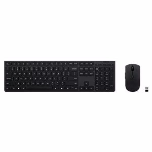 Lenovo Professional Wireless Rechargeable Combo Keyboard and Mouse Keyboard and Mouse Set Wireless Mouse included Bluetooth Russian/Cyrillic Rechargeable professional Grey