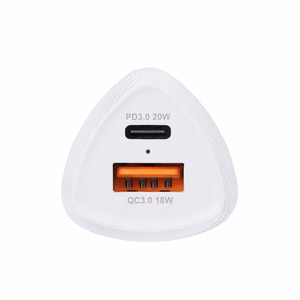 Įkroviklis automobilinis Forcell (CC50-1A1C) (1xUSB-C; 1xUSB; 5A 38W) baltas