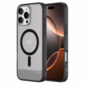 Incase Slim Case dėklas su MagSafe, skirtas iPhone 16 Pro Max, juodas permatomas
