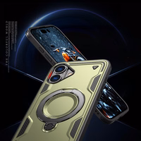 Hybrid Armor Trendy dėklas telefonui su MagSafe iPhone 16 Plus - žalias