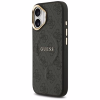 GUESS dėklas IPHONE 17 suderinamas su MagSafe GUHMP17SP4MSEGCK (PU 4G su klasikiniu) juodas