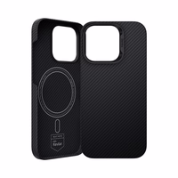 Benks Magnetinis Apsauginis Air Kevlar Dėklas telefonui su PC rėmu 600D (E065) skirtas iPhone 16 Pro juodas