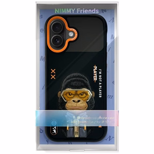 Nimmy Cool&Cute 2.0 Gorilla dėklas iPhone 17 - juodas