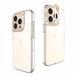 Skaidrus TPU dėklas telefonui Iphone 15 Plus auksinis
