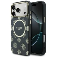 Guess IML Peony Dot MagSafe Case for iPhone 17 Pro Max - Black