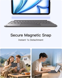Inateck KB04122 AceTouch dėklas su klaviatūra, skirtas iPad 10.9–11", pilkas