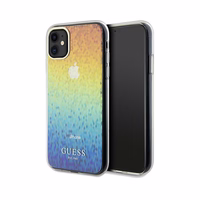 Guess IML Faceted Mirror Disco Iridescent dėklas telefonui iPhone 11 / Xr - įvairiaspalvis
