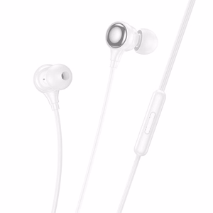 Проводные вставные наушники Jack 3,5 mm Hoco M116 белые