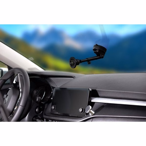 Magnetic car phone holder compatible with Magsafe Forcell F-Grip PrecisionX windshield/ dashboard / air vent black