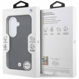 BMW Sign Metal Logo MagSafe dėklas Samsung Galaxy S26+ - juodas