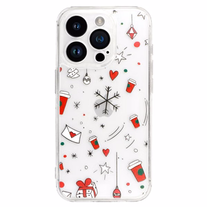 TEL PROTECT Kalėdinis skaidrus dėklas telefonui Iphone 13 Dizainas 3