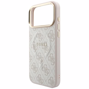 Guess Embossed 4G Classic MagSafe чехол для iPhone 17 Pro / 18 Pro — цвет: розовый