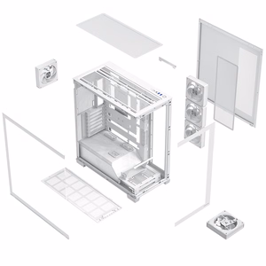 MODECOM kompiuterio korpusas VOLCANO STELLAR PLUS ARGB MIDI 5F Balta
