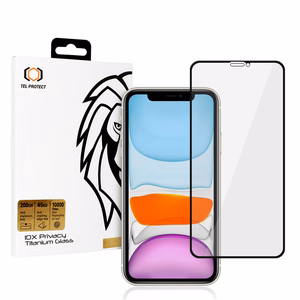 Privatumo apsauginis stiklas Tel Protect 10X Privacy Titanium skirtas Iphone 11/XR