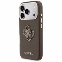 GUESS dėklas IPHONE 17 Pro GUHCP17L5PS4RGGW (PU FW Resin Logo) rudas