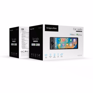 Kruger&Matz KM2016 1DIN CarPlay/AndroidAuto automobilio radijas