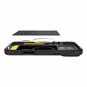 Spigen Rugged Armor Mag Magnetinis dėklas telefonui iPhone 17 Pro Mat - matinė juoda