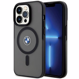 BMW IML Signature magnetinis dėklas telefonui iPhone 15 Pro - juodas