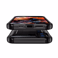 Hibridinis šarvuotas dėklas iPhone 17 - juodas