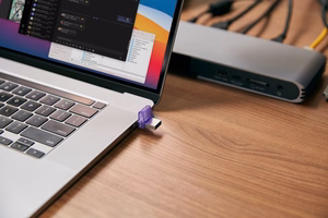 Kingston Technology DataTraveler microDuo 3C USB atmintinė 64 GB USB Type-A / USB Type-C 3.2 Gen 1 (3.1 Gen 1) violetinė, nerūdijantis plienas