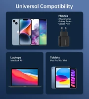 Įkroviklis Choetech PD6052 35W USB-C/USB-A juodas