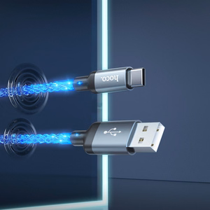 Kabelis USB A į USB C Hoco 3A 1 m U112 pilkas