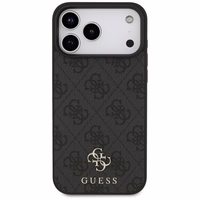 Guess 4G Small Classic Logo MagSafe dėklas iPhone 17 Pro Max - juodas