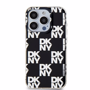 DKNY IML languotas mono raštas dėklas telefonui iPhone 15 Pro - juodas