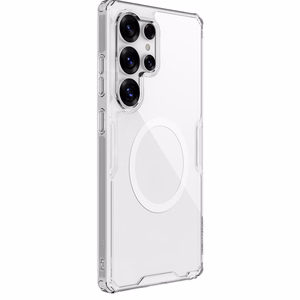 Nillkin Nature TPU Pro Magnetinis dėklas telefonui su MagSafe Samsung Galaxy S25 Ultra - Baltas