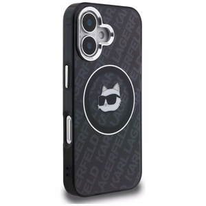 Karl Lagerfeld IML Choupette Head Logo MagSafe Dėklas iPhone 16 - juodas