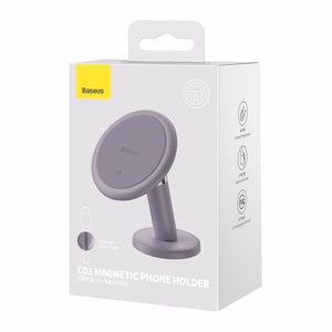 Telefono laikiklis Baseus C01 Magnetic Stick-On violetinis SUCC000005