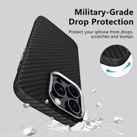 Tech-Protect Ion Carbon Magnetinis dėklas telefonui iPhone 16 Pro - juodas/pilkas