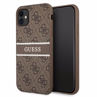 Guess 4G Stripe dėklas telefonui iPhone 11 / Xr 6.1" - Rudas