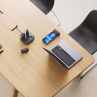 4 Veger W007CK 5000mAh išorinių baterijų rinkinys (2x Lightning + 2x USB-C) su įkrovimo stotele - juoda