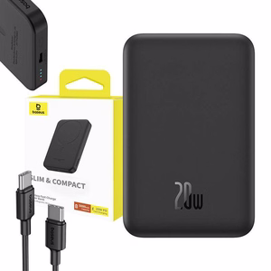 Magnetinis mini maitinimo blokas "Baseus" 5000 mAh, USB-C 20W (juodas)