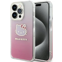 Hello Kitty IML gradiento elektropinis katės galvos dėklas telefonui iPhone 13 Pro / 13 - rožinis
