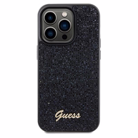 Guess Disco Metal Script dėklas telefonui iPhone 14 Pro Max – juodas