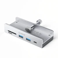 "Orico MH5PC" USB-C / 2x USB-A 3.2 + 1x USB-C 3.2 + 1x SD&TF - sidabrinės spalvos