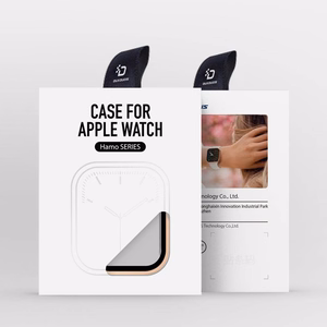 LCD apsauginis stikliukas/dėklas Dux Ducis Hamo Apple Watch 45mm rožinis